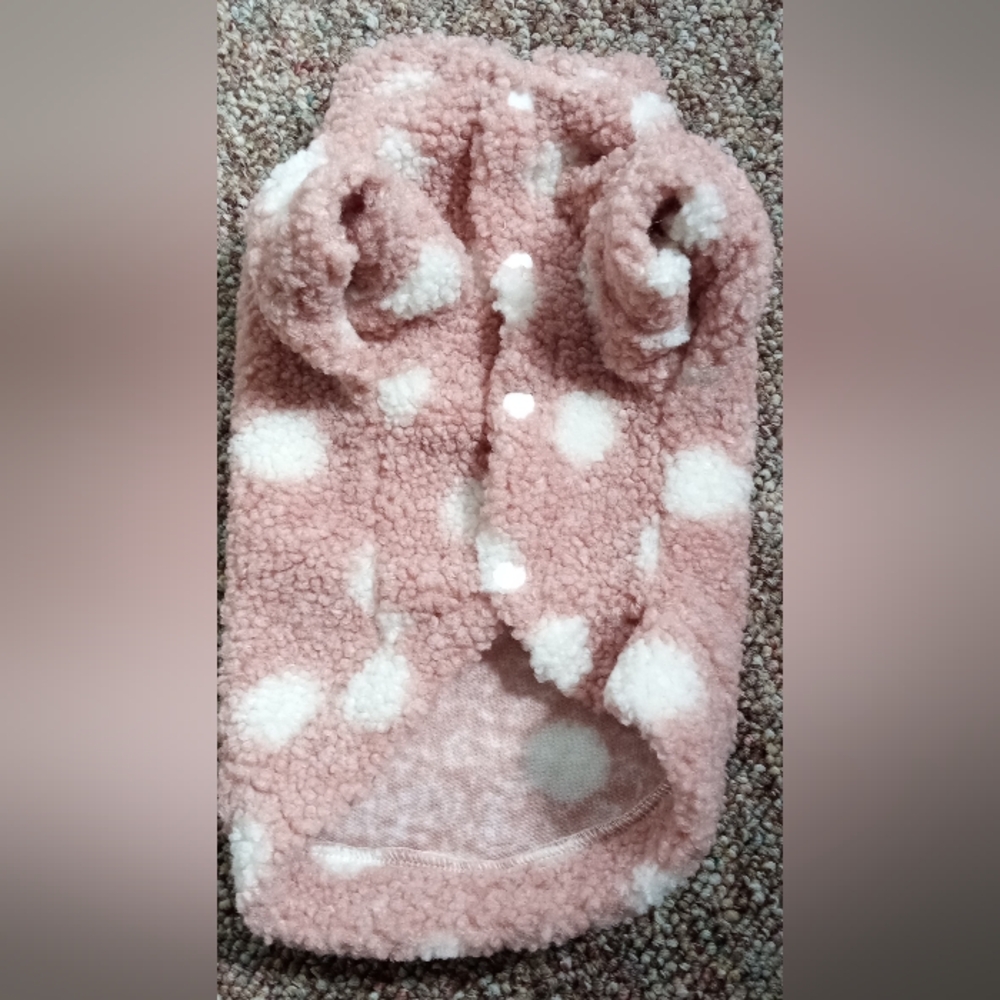 NWOT Polka Dot Dog Coat
